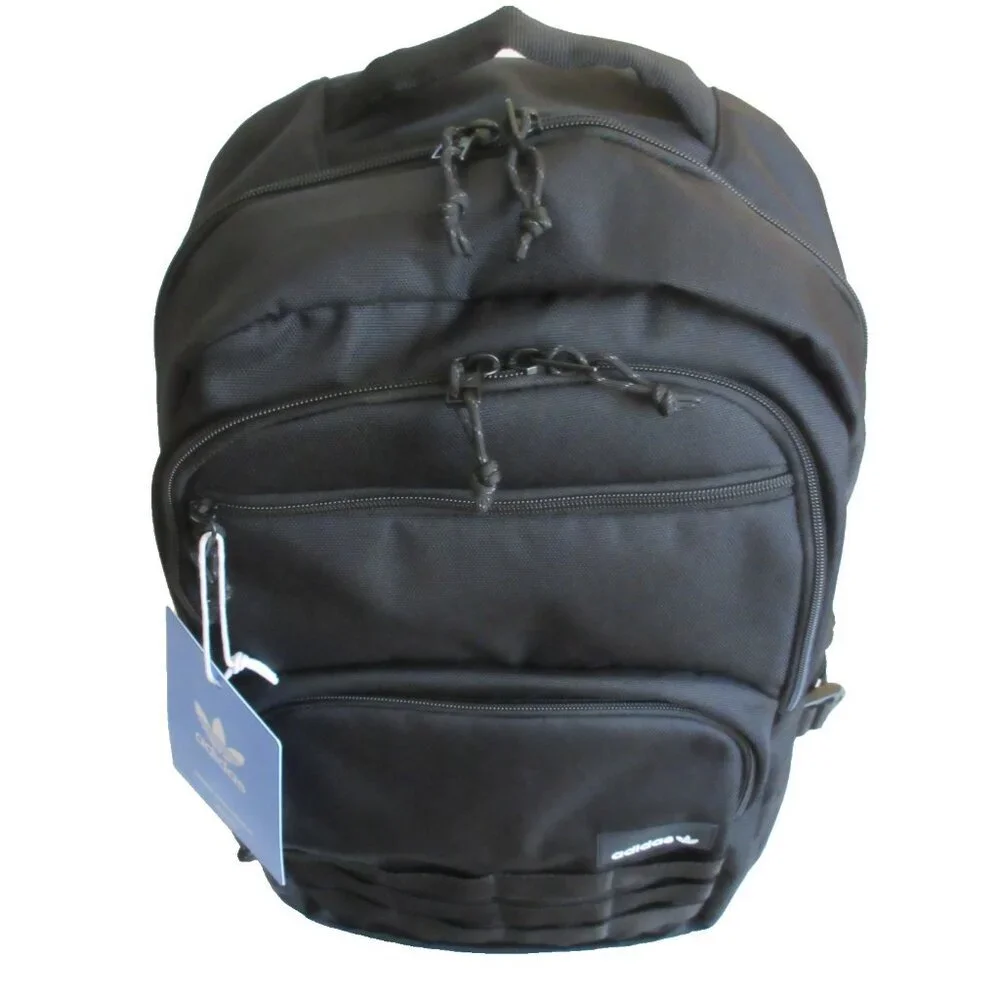 Adidas Originals Unisex Classic Daily Backpack Travel Laptop Bag Black White NWT